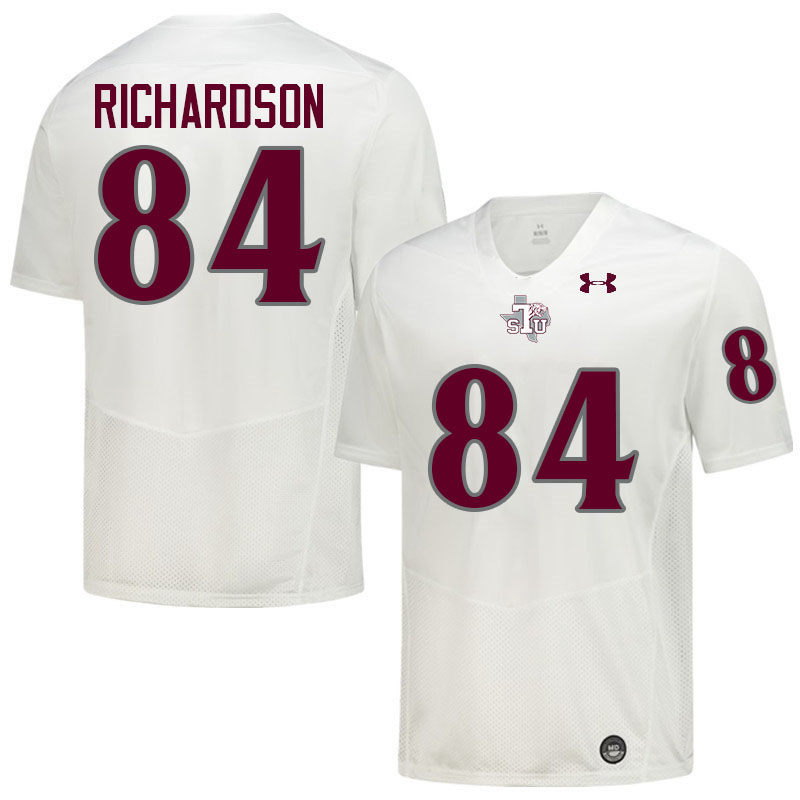 Texas Southern Tigers #84 Roriyon Richardson College Football Jersey,Uniforms Stitched-White
